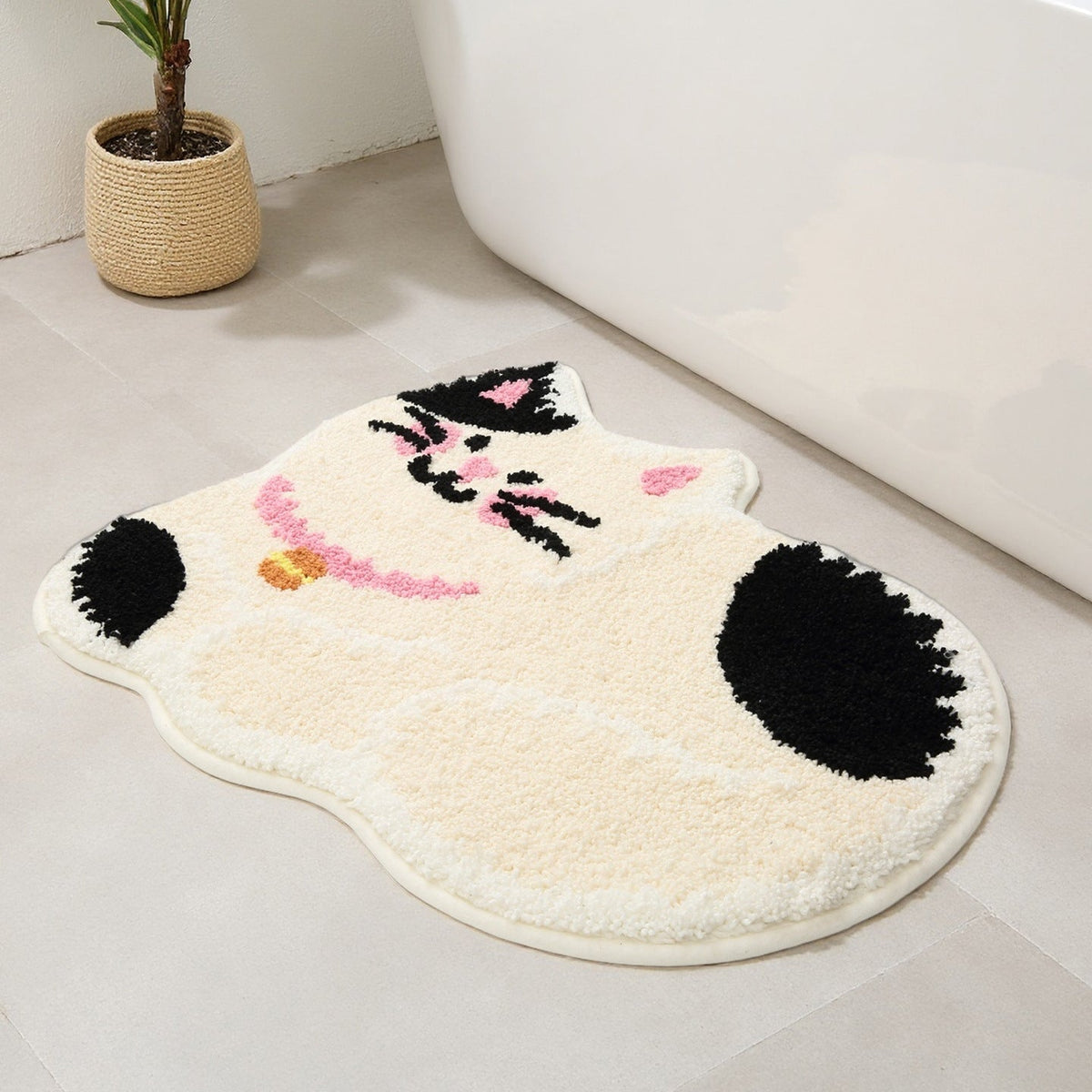 Cute Cat Shaped Bath Mat — product view 1