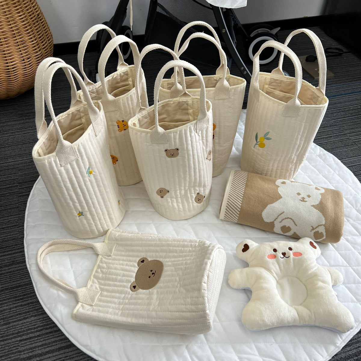 Quilted Baby Diaper Backpack — product view 2