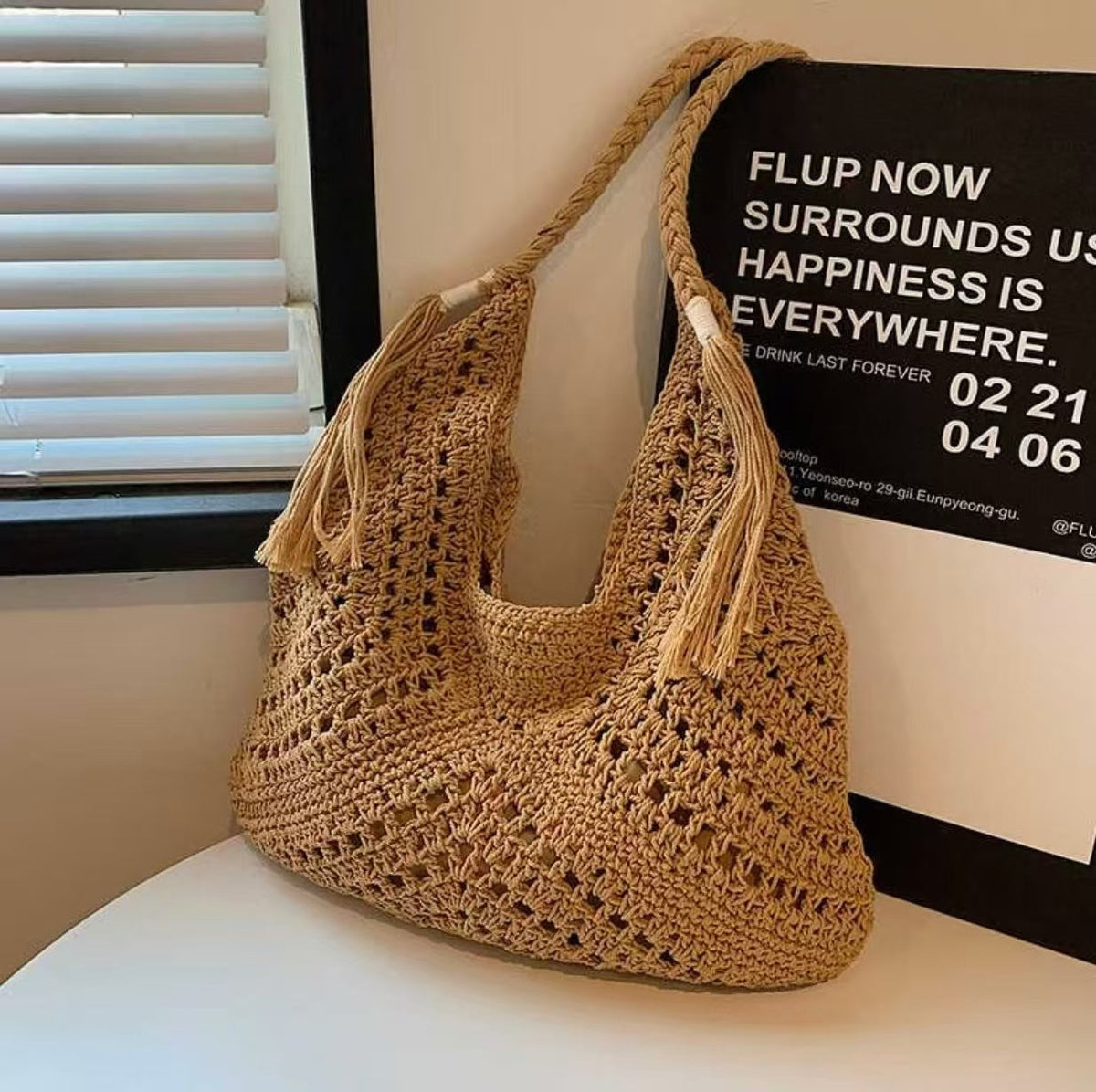 Hand-knotted Tote Bag LoungeYard — product view 1