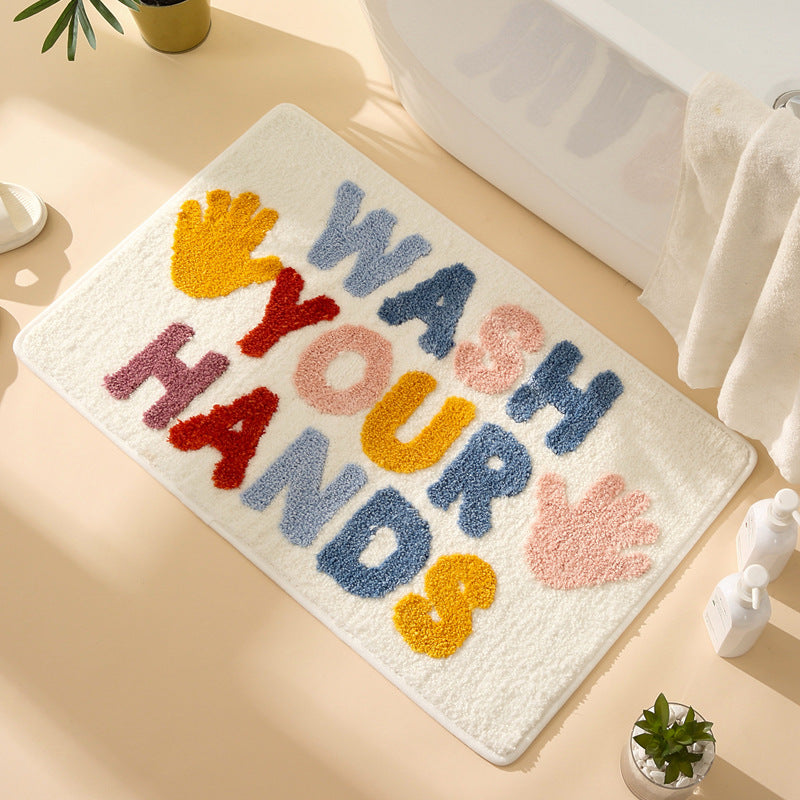 Fun Typography Bath Mat — product view 2