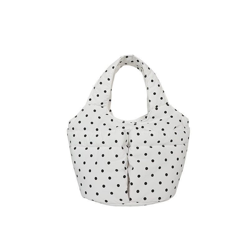 Quilted Polka Dot Utility Tote — product view 2