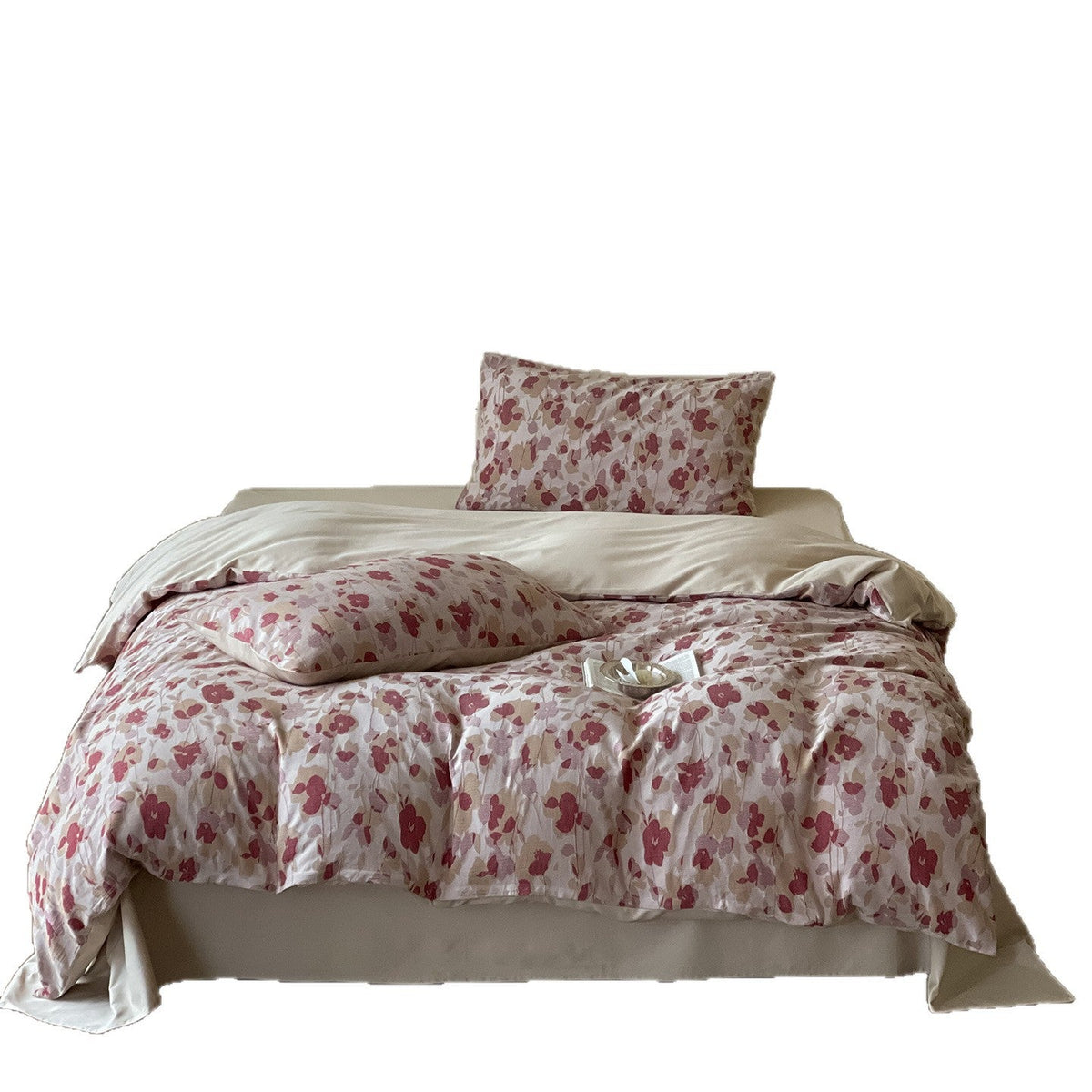Bedding set with floral cotton percale and extra-soft finish — product view 5