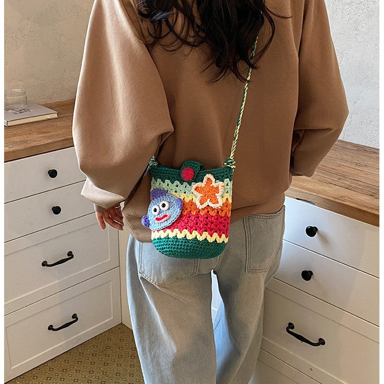 Fun Crochet Fish-Shaped Mini Bucket Bag — product view 2