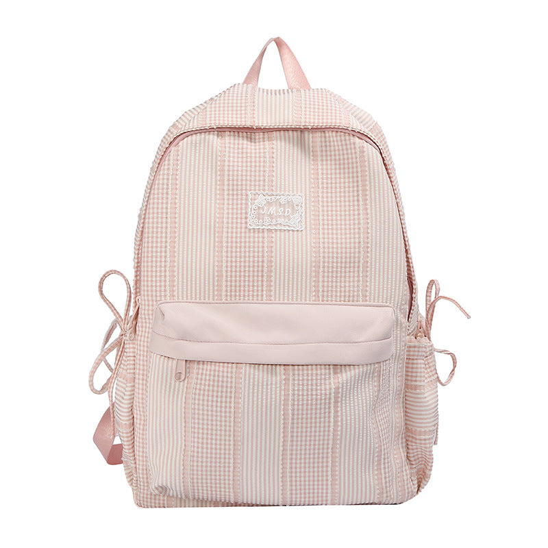 Cute Checked Design Backpack LoungeYard — product view 5