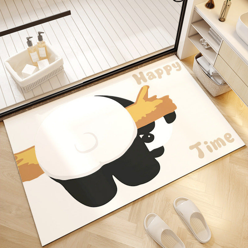 Playful Panda-Themed Welcome Mat Bowlift — product view 2