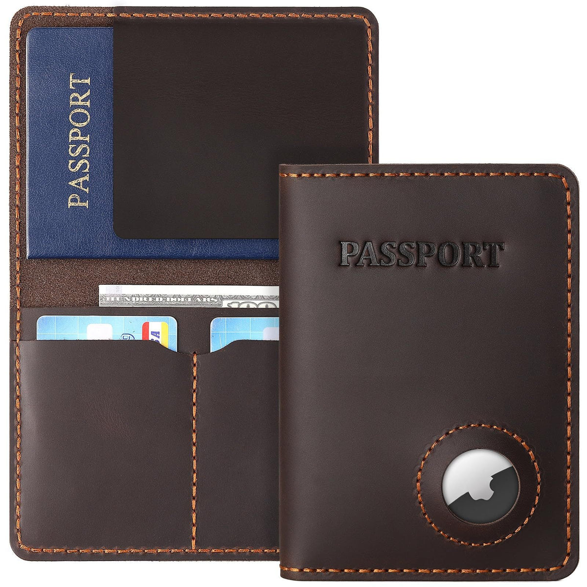 Leather Passport Holder LoungeYard — product view 2