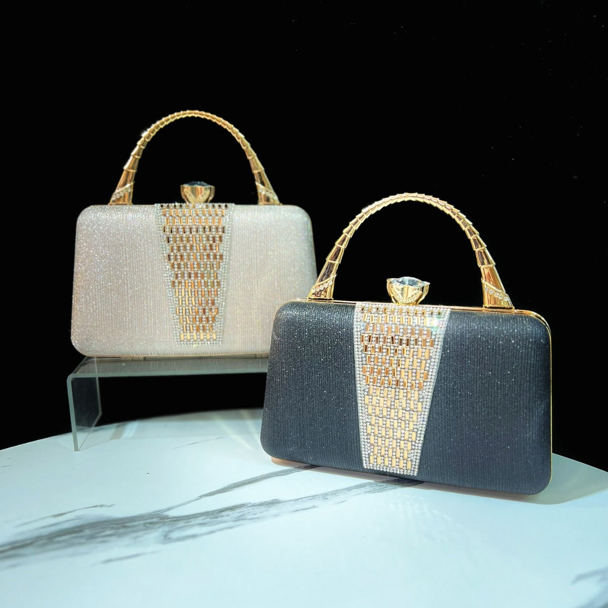Sparkling Crystal-Embellished Handbag — product view 4