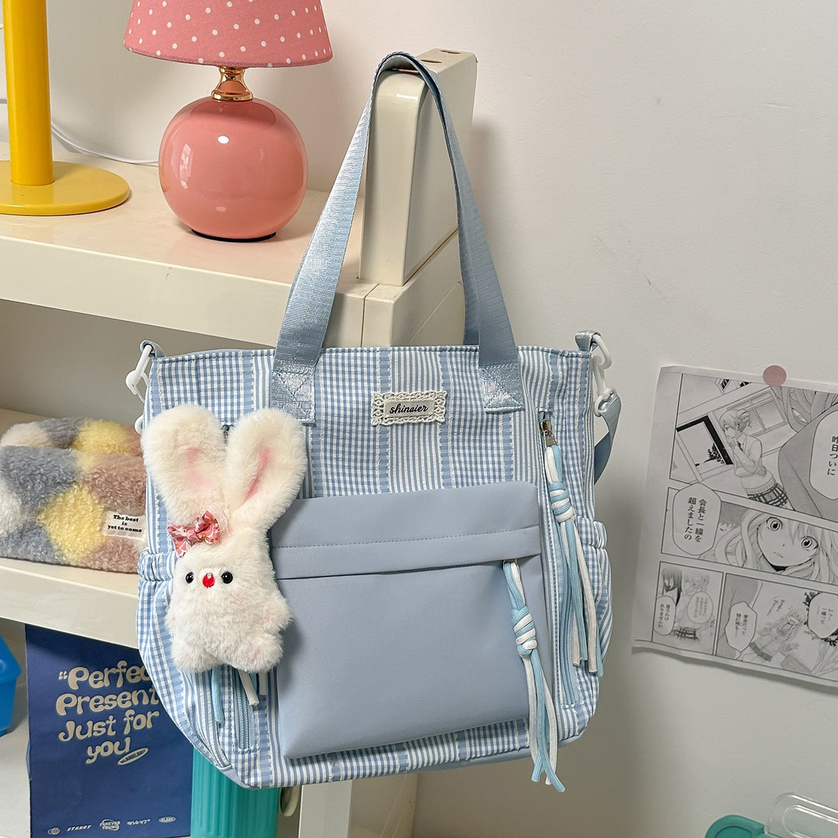 Multi-Functional Striped Backpack LoungeYard — product view 6