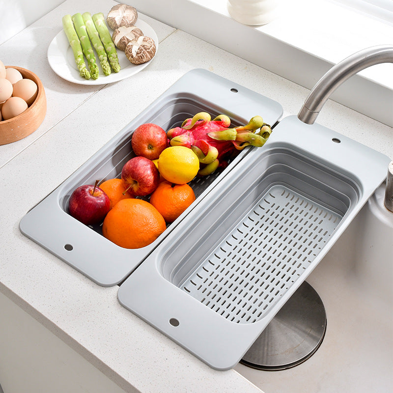 Foldable Silicone Draining Bowl with Strainer Insert and Handles — product view 5