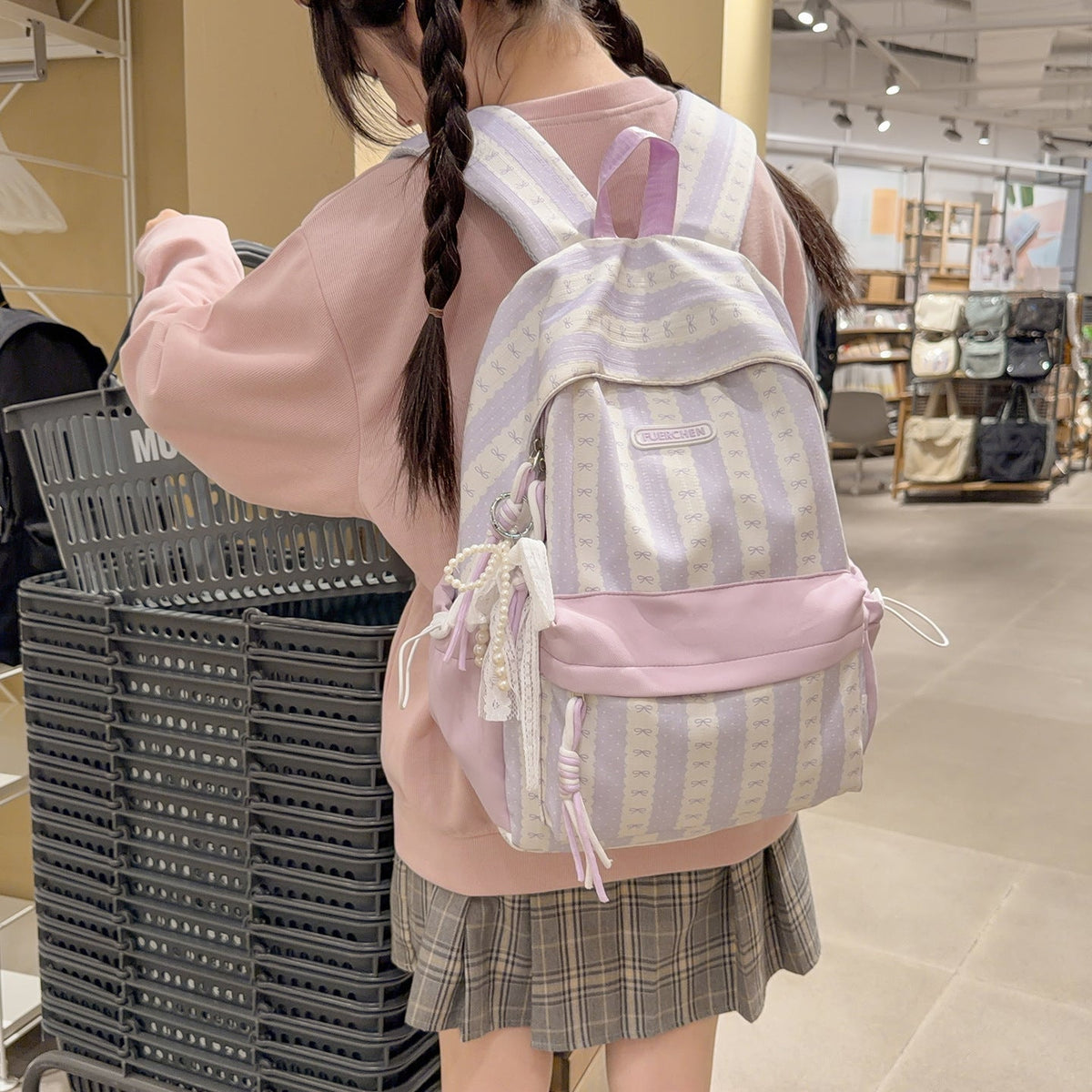 Chic Printed Backpack LoungeYard — product view 3