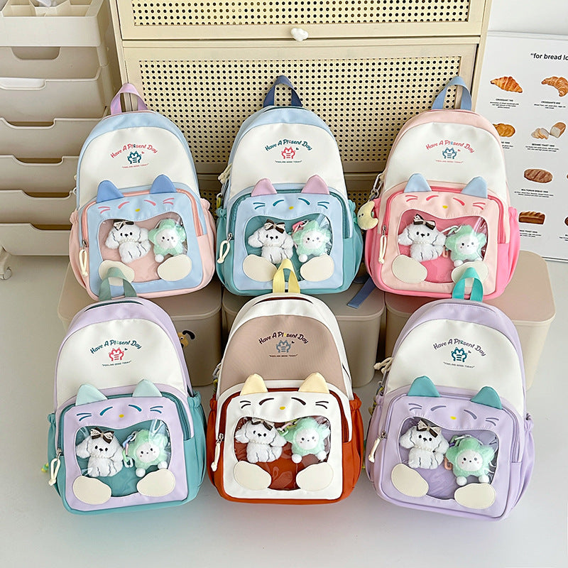 Cute Cat-Themed Backpack LoungeYard — product view 4