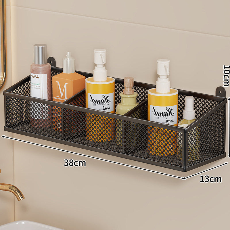 Wall-Mounted Metal Mesh Bathroom Storage Basket — product view 5