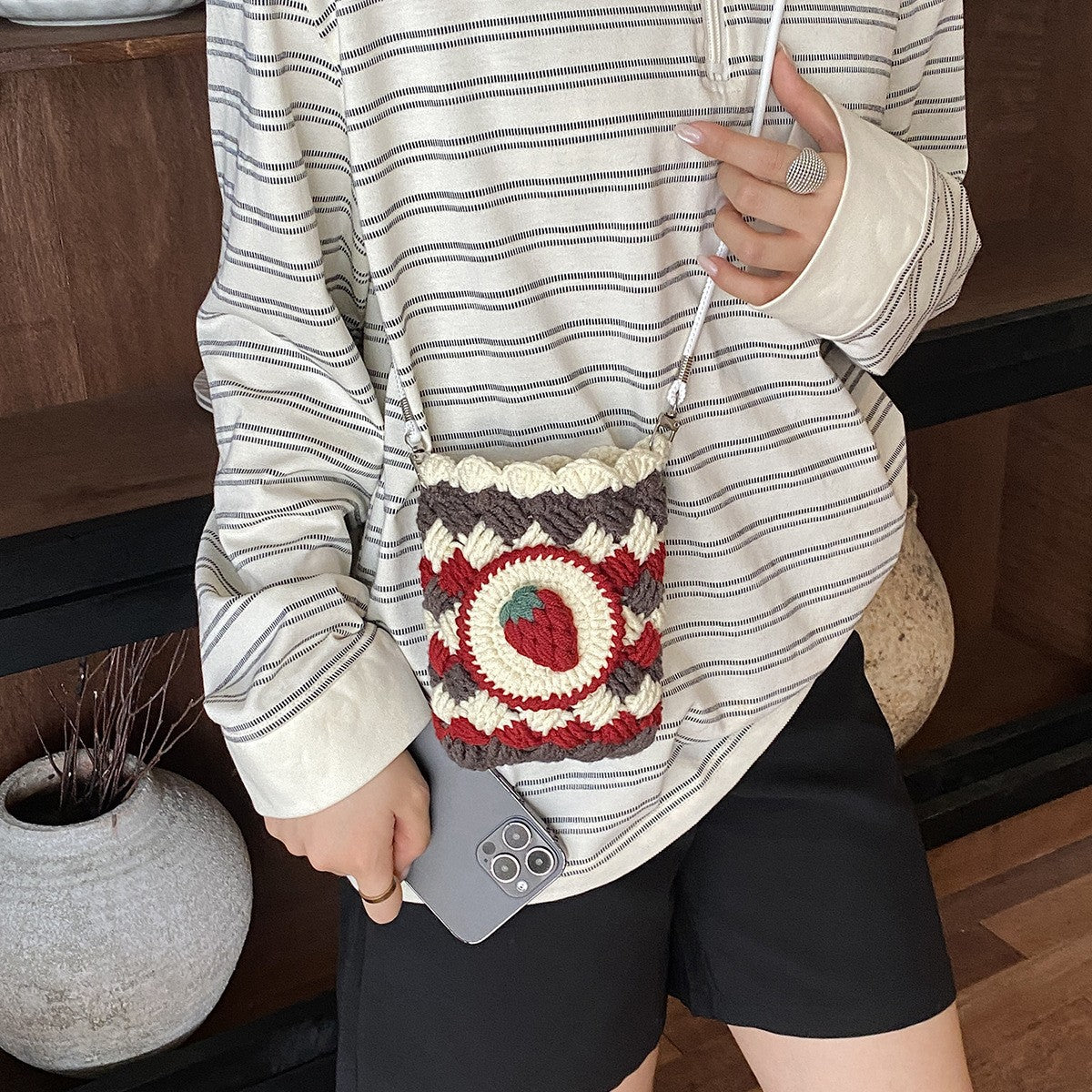 Crafted Crochet Mini Crossbody Bag — product view 4