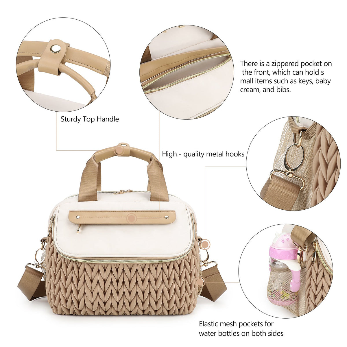 Modular handbag with braided design LoungeYard — product view 2