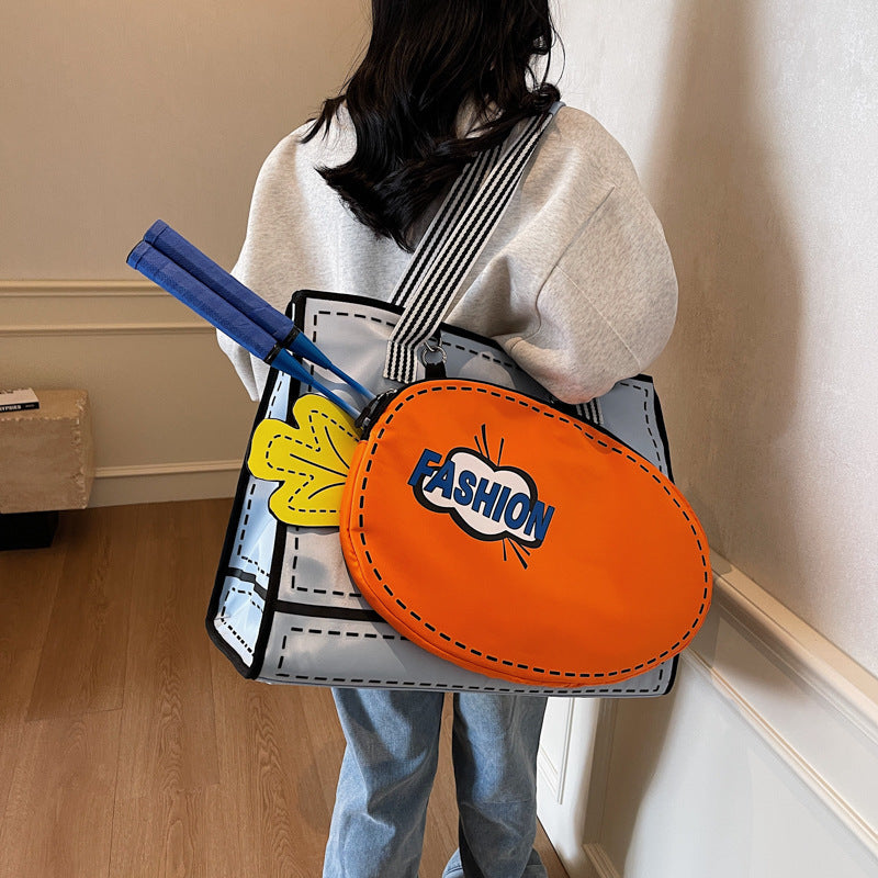Creative Graphic Print Tote Bag — product view 3