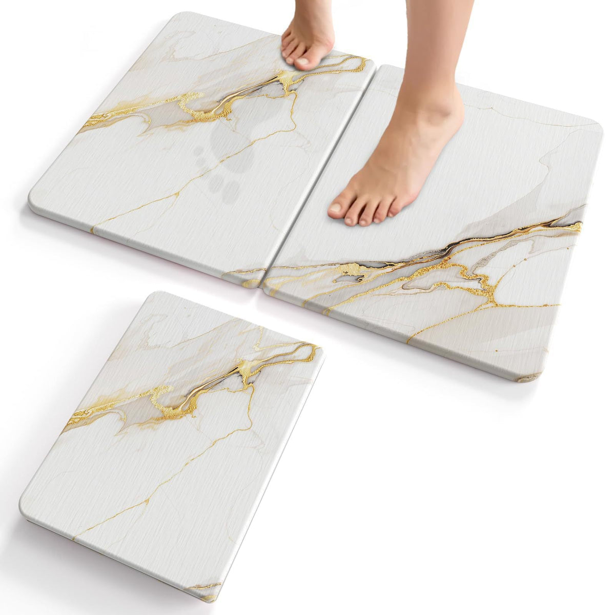 Luxury Marble Effect Bath Mat — product view 1