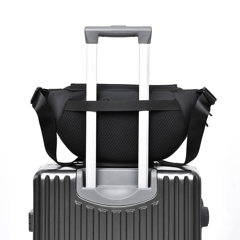 Multifunctional Crossbody Bag with Innovative Compartment Design LoungeYard — product view 3