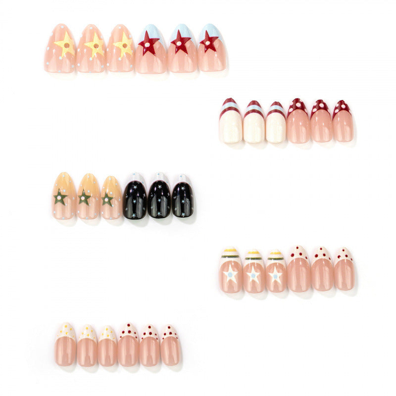 Creative Star Pattern Press-On Nail Set — product view 3