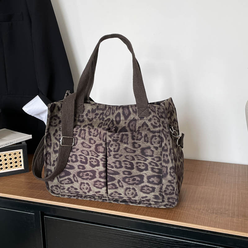 WoChic Leopard Print Utility Tote Bag LoungeYard — product view 4