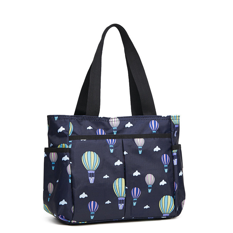 Stylish Striped Multi-Pocket Tote Bag LoungeYard — product view 5