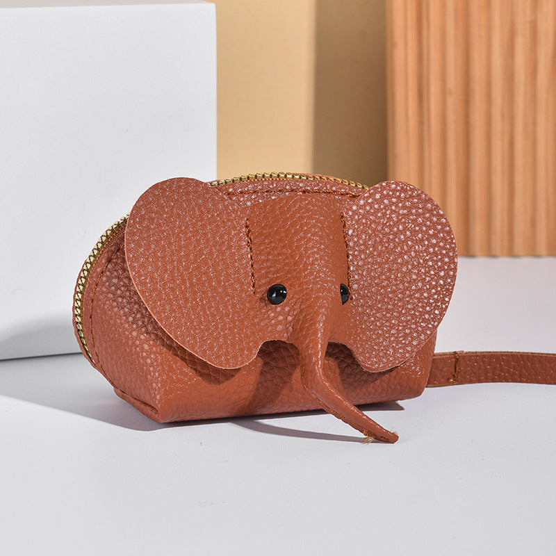 Cute Elephant-Themed Zippered Coin Purse LoungeYard — product view 7