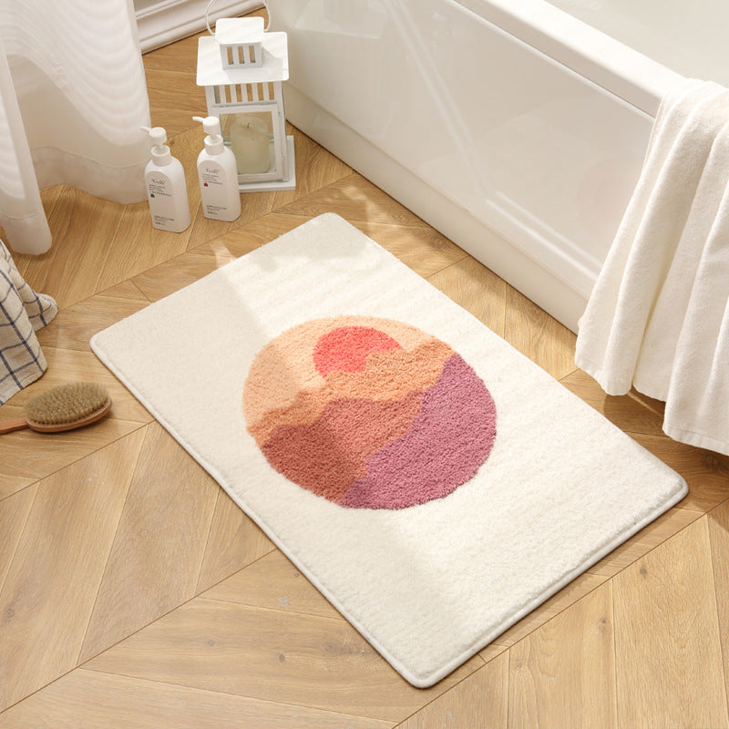 Artistic Sunset Pattern Bath Mat — product view 6