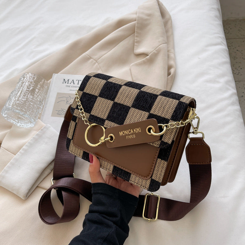 Stylish Checkered Crossbody Bag LoungeYard — product view 7