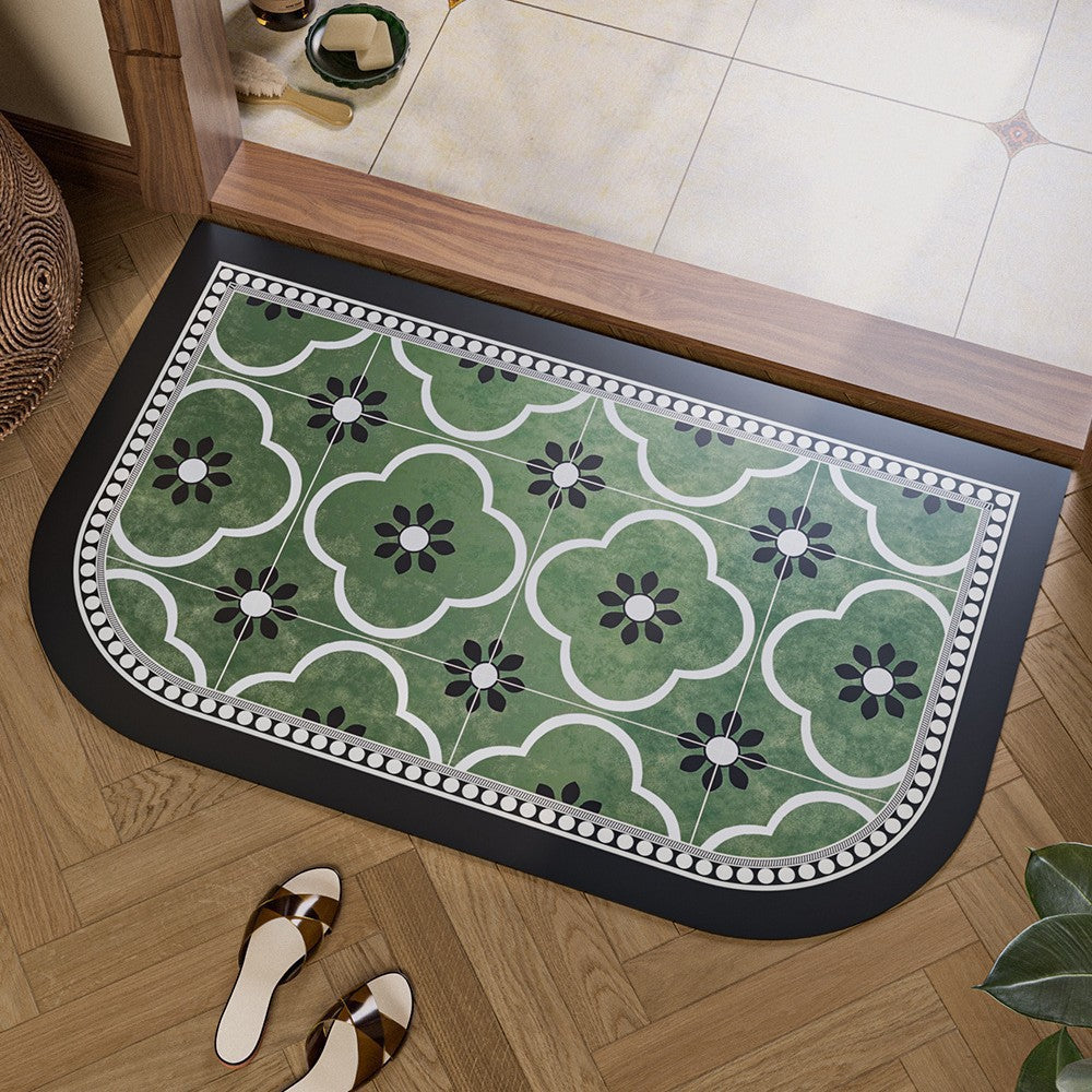 Floral Design Bathroom Mat — product view 4
