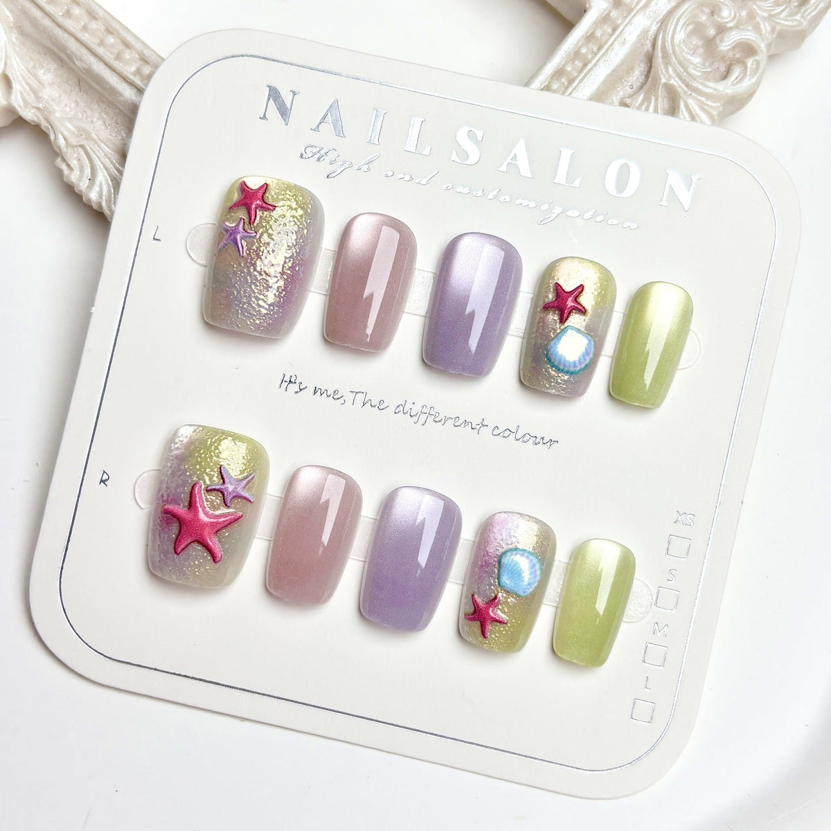 Elaborate Sea-Themed Press-On Nail Art Set — product view 5