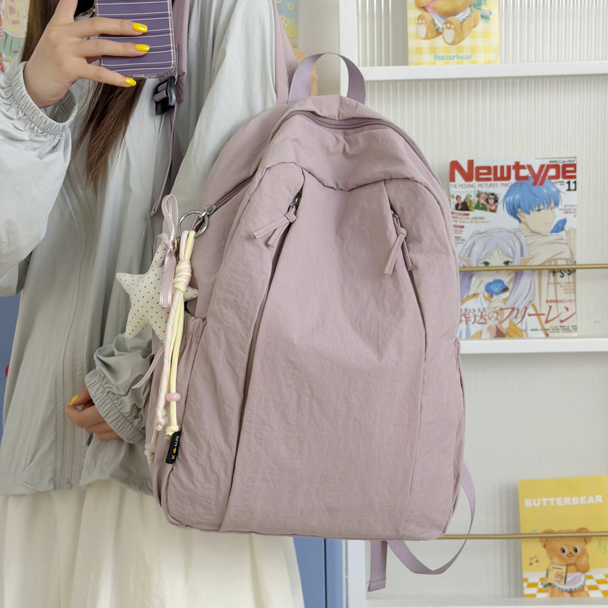 Lightweight Zip-Up Travel Backpack LoungeYard — product view 2