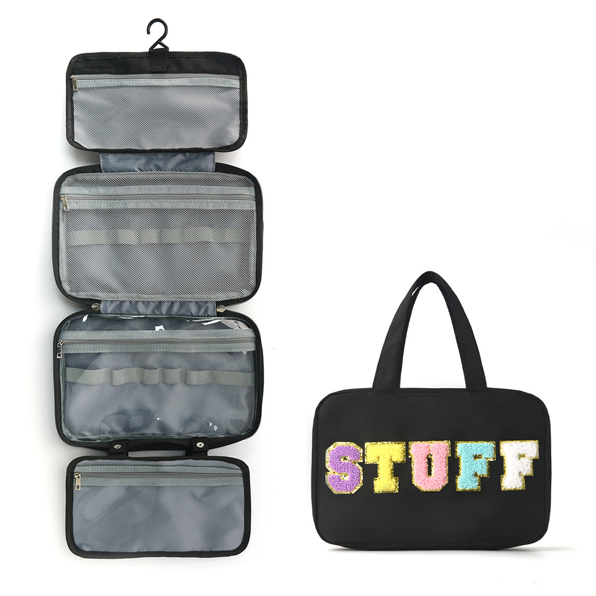 Multifunctional Cosmetic Organizer Bag with Hanging Design LoungeYard — product view 2