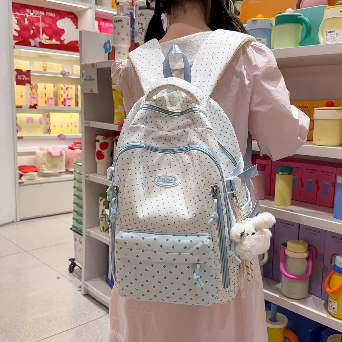 Decorative Star-Patterned Backpack LoungeYard — product view 3