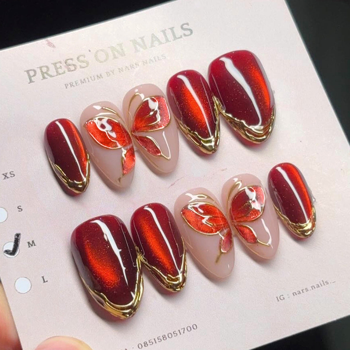 Premium Butterfly Design Press-On Nails — product view 1