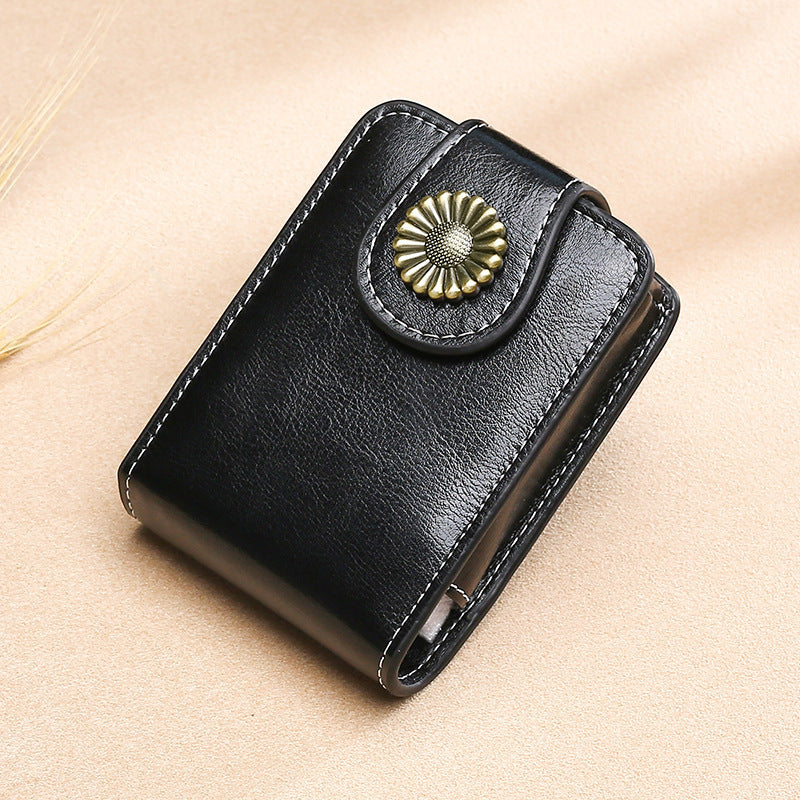 Vintage Leather Buttoned Coin Purse LoungeYard — product view 7