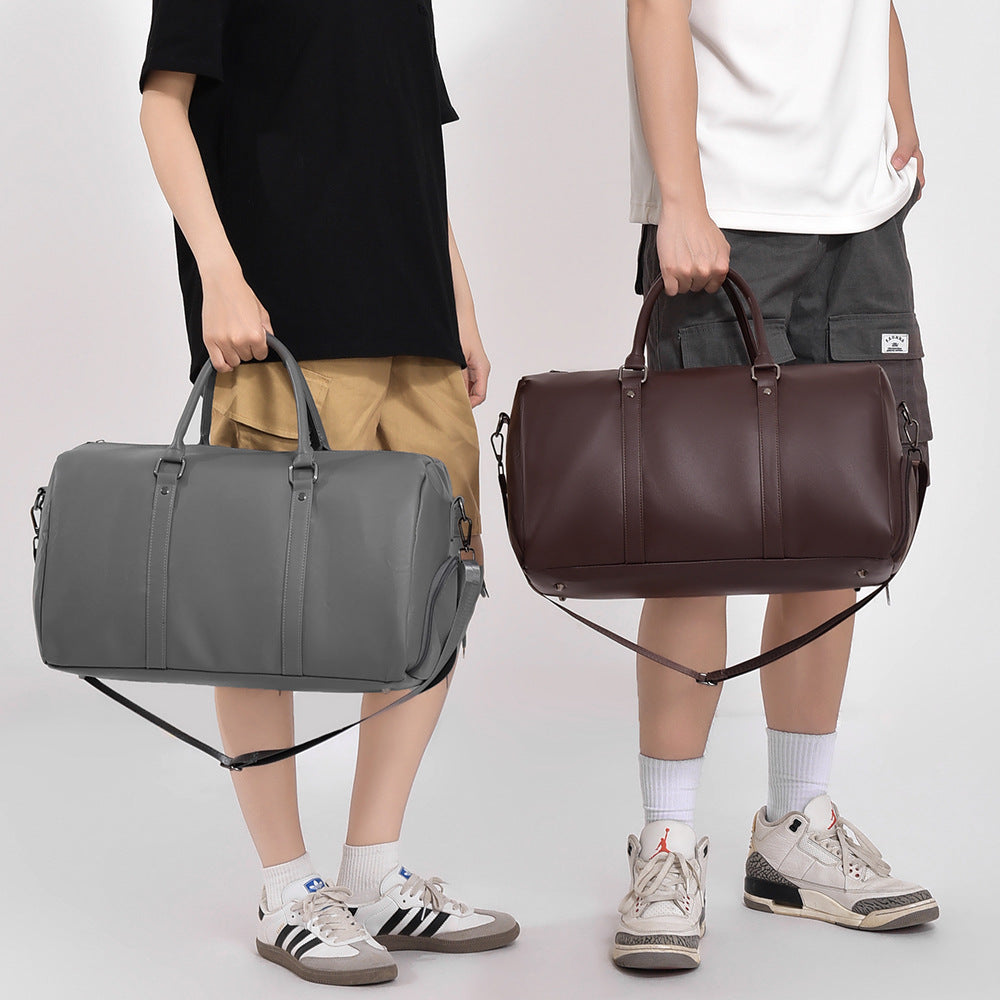 Premium Leather Travel Duffel LoungeYard — product view 2