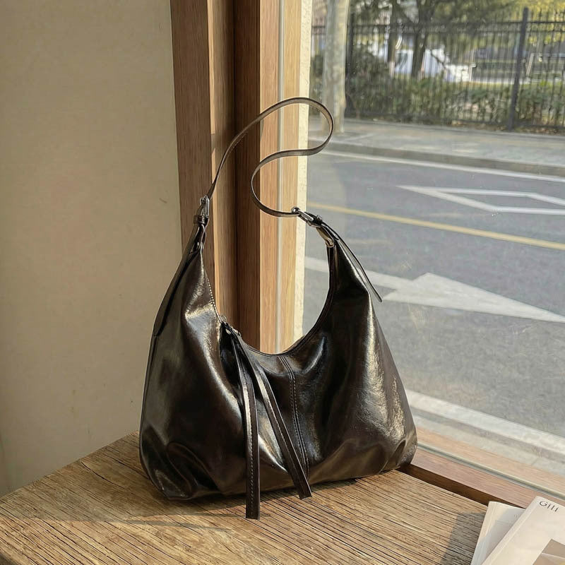 WoLuxurious Soft Leather Shoulder Bag LoungeYard — product view 1