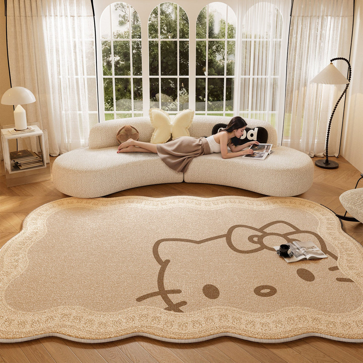 Plush Cartoon Area Rug Bowlift — product view 3