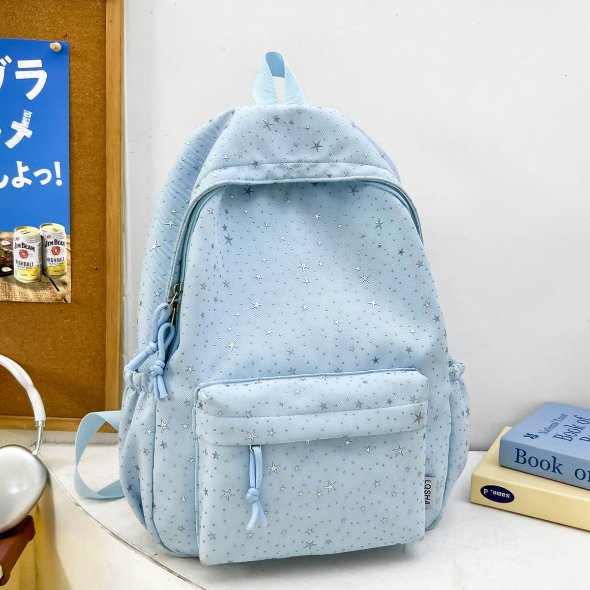 Starry-Patterned Functional Backpack — product view 4