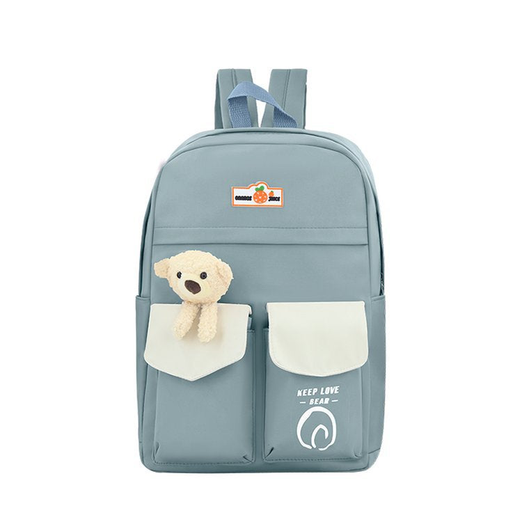 Cute Plush Bear-Themed School Backpack LoungeYard — product view 2