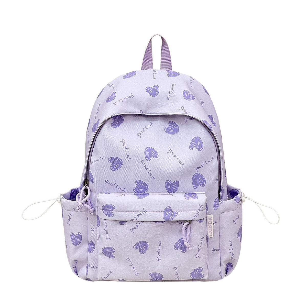Heart-Pattern Casual Backpack LoungeYard — product view 2