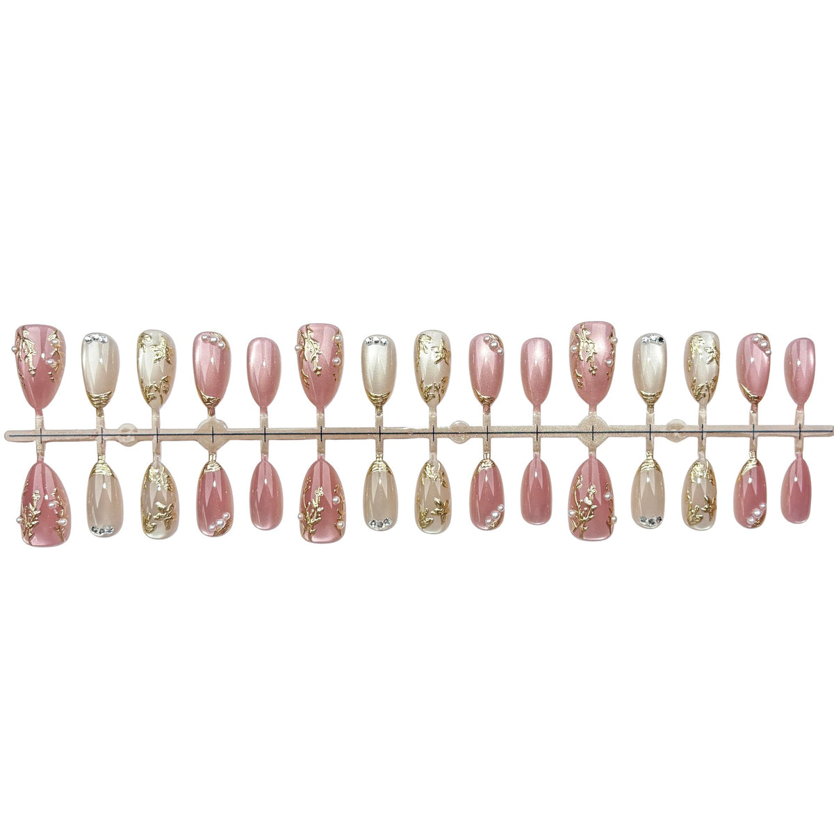 Elegant Floral-Design Press-On Nail Art Set — product view 4