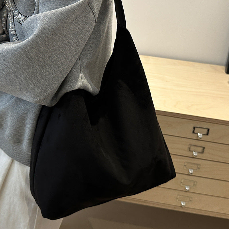 Minimalist Suede Shoulder Bag — product view 4