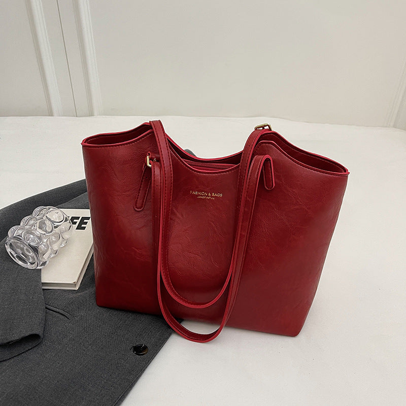Luxe Leather Tote LoungeYard — product view 7