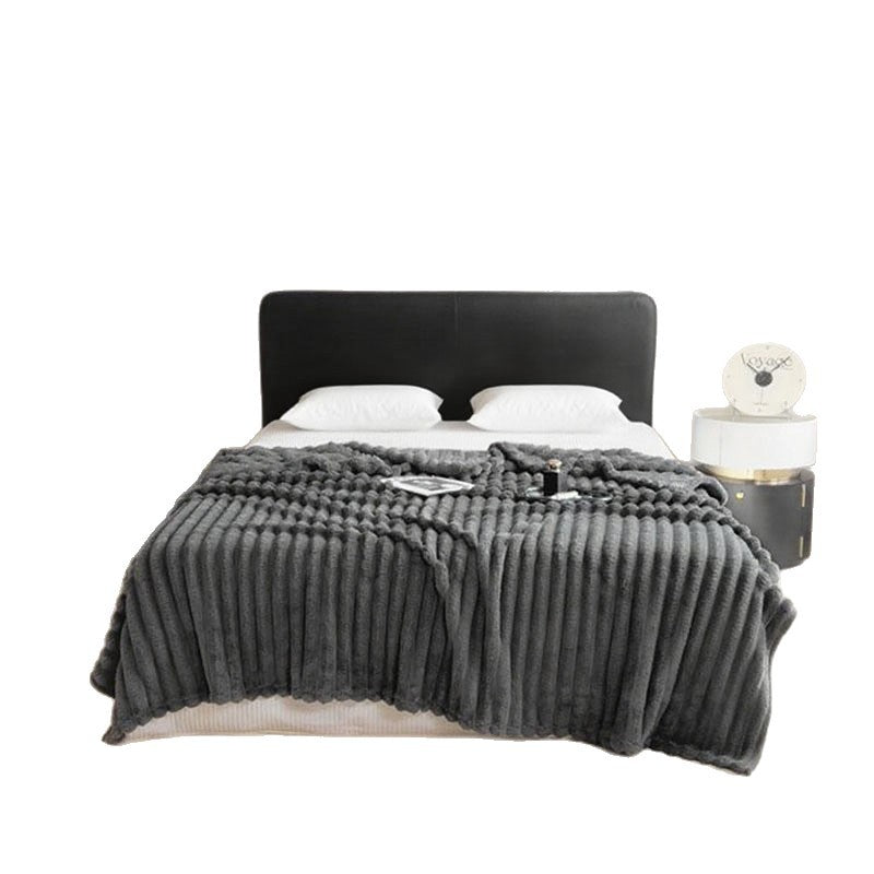 Women Plush Bedspread with Textured Design LoungeYard — product view 4