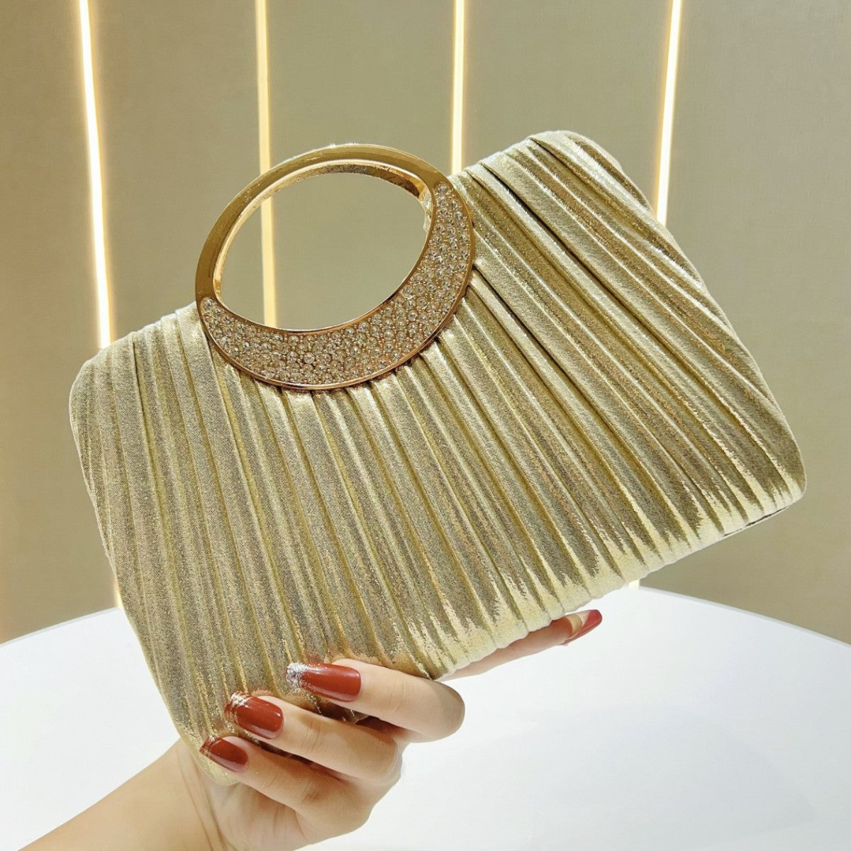 Elegant Pleated Evening Clutch — product view 7