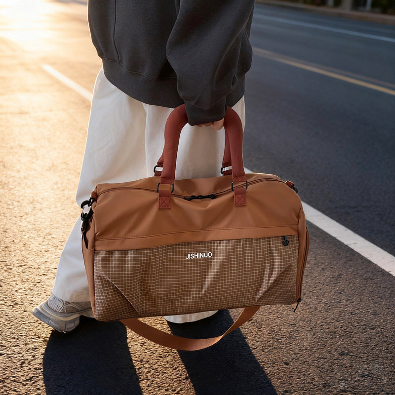 Sporty Leisure Duffel Bag with Ergonomic Handles and Multiple Compartments LoungeYard — product view 4