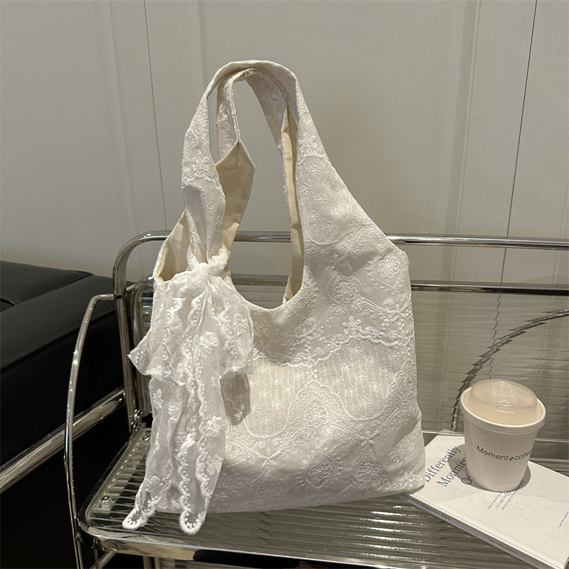 Elegant Lace-Trimmed Shoulder Bag LoungeYard — product view 2