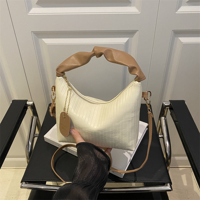 Ribbed Texture Shoulder Bag LoungeYard — product view 3