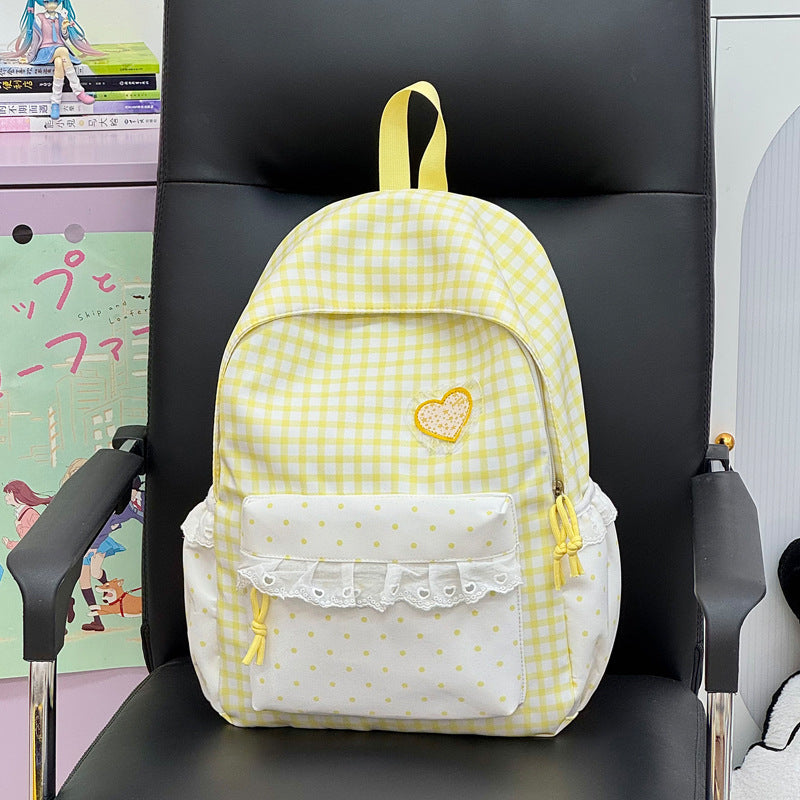 Stylish Checked Backpack LoungeYard — product view 7