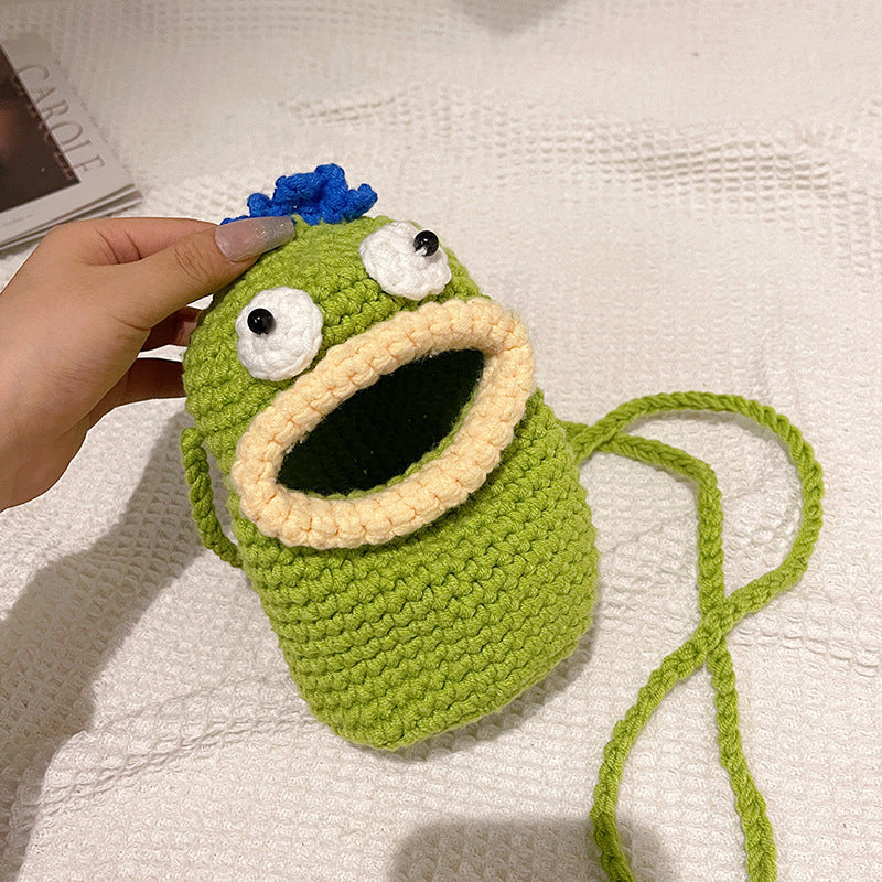 Cute Character Crochet Backpack — product view 4